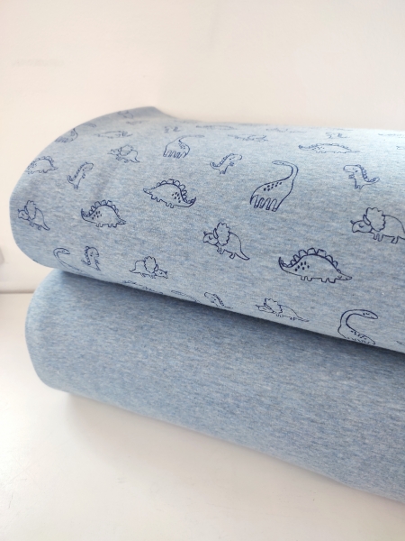 Alpenfleece - Uni - blau - melliert